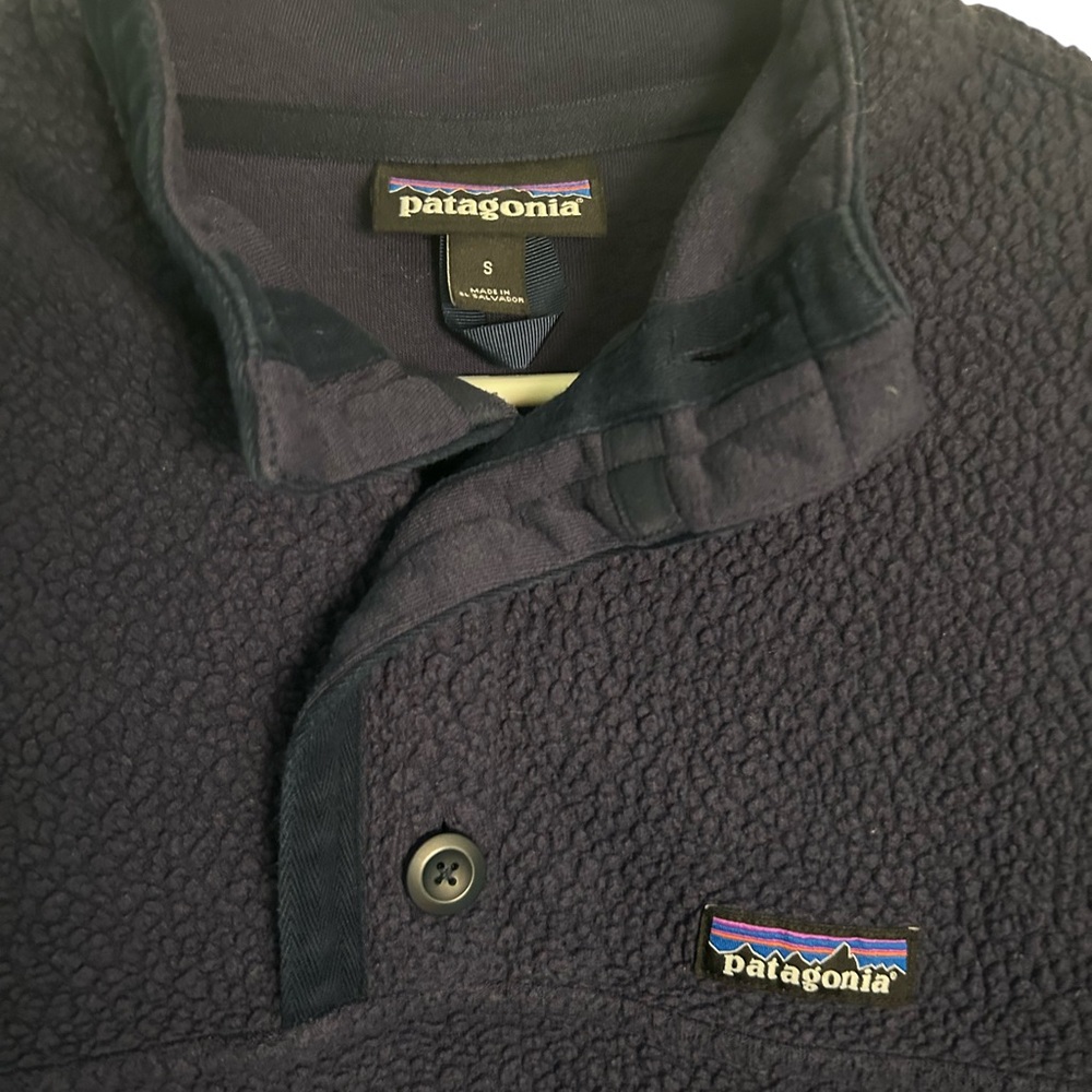 Patagonia Dark Blue Quarter Button-Up Fleece - Picture 2 of 5